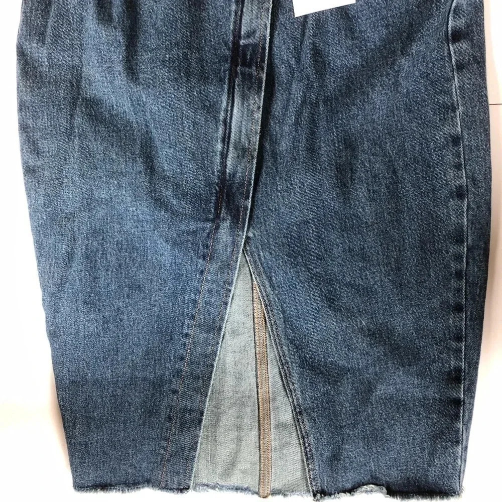 ZARA Asymmetrical Denim Skirt - Picture 8 of 11